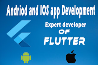 design flutter front end, build flutter app design for android, ios, web