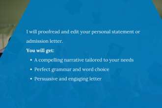 perfect your personal statement or motivational letter