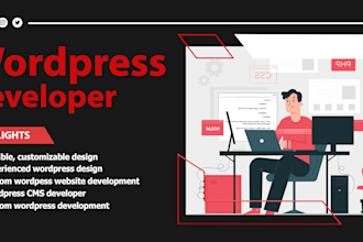 develop a responsive, modern, SEO optimized wordpress site