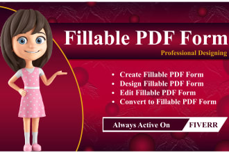 create or convert PDF fillable form in limited time