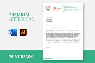design letterhead template for ms word and google docs