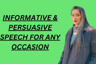 write an informative and persuasive speech on any topic