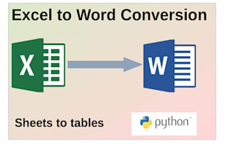 convert excel sheets to tables in word