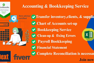 do set up, manage bookkeeping, reconciliations quickbooks