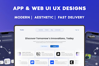 design trending landing pages , website , app ui ux design