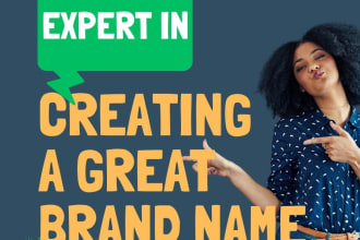 design catchy business name, product name and brand name