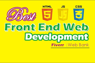 work as front end developer or make static website for you