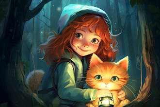 design for a children storybook using ai