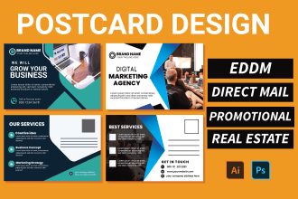 design direct mail eddm real estate postcard flyer rack card door hanger