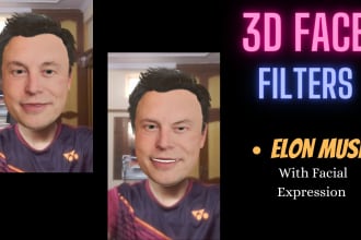 create 3d face model ar filters for your instagram and tiktok