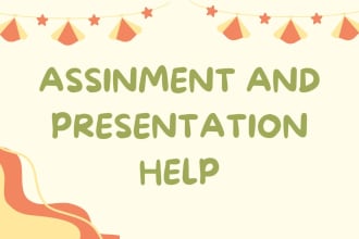 assist in assignments project planning and  pitch deck