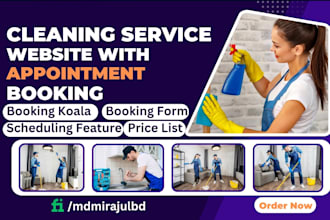 design a cleaning appointment booking website with bookingkoala, launch27