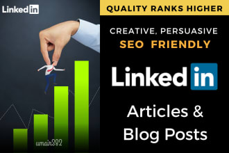 be your best twitter, linkedin ghostwriter for quality blog post and article