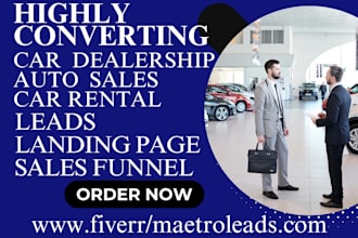 generate exclusive car dealership sales dealer auto finance car rental leads