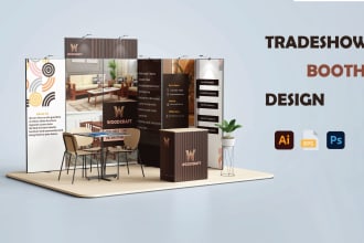 design trade show booth and backdrop for your exhibition