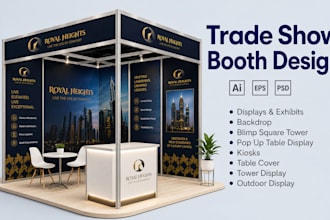 design modern trade show booths and backdrops
