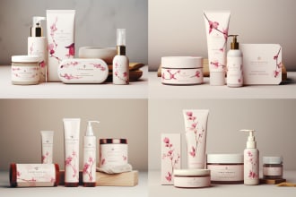 design cosmetic labels, product packaging box and cbd label