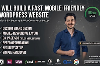 build a fast, mobile friendly wordpress website with SEO and security