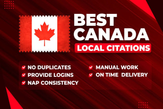 do canada local citations listing, business listing