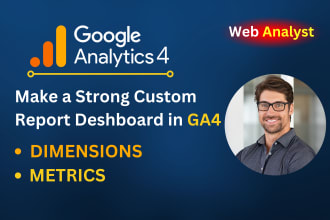 analyst ga4 reports and create google analytics 4 custom reporting dashboard