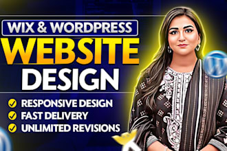 design or redesign wix or wordpress website or wix ecommerce