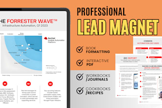 design workbooks, lead magnets and other pdf