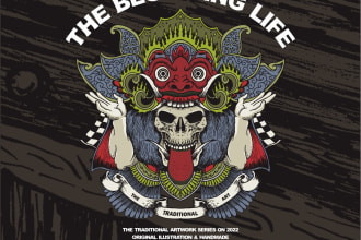 create traditional artwork for t shirt design