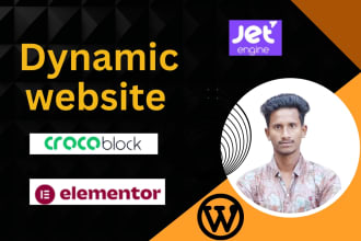 create dynamic  wordpress website with crocoblock and element or pro