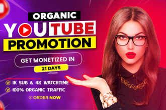 do organic youtube channel promotion and monetization