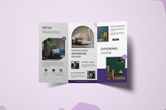 design professional bifold or trifold brochure and catalog