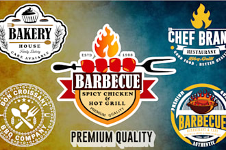 do food, bbq, cafe, coffee shop, candy, ice cream and restaurant logo