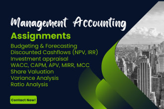 do management accounting and corporate finance assignments