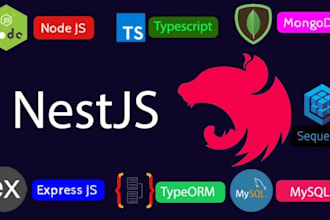 build nodejs rest API using express, nestjs, mongodb, swagger UI, resolve bugs