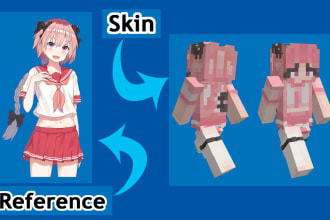 make a high quality custom minecraft skin based on your art