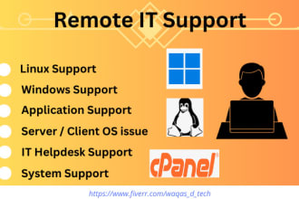 provide remote IT support for windows and linux, helpdesk