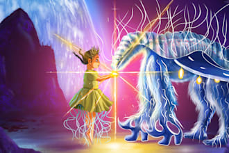 draw fantastic children illustration