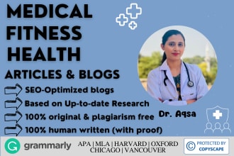 write medical articles and health blogs as a doctor