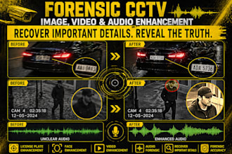 forensic cctv image, video faces and forensic audio enhancement services