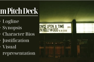 design a pitch deck for your film