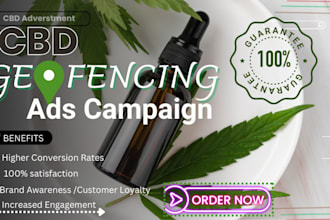 setup geofencing ads campaign to target location, grow cbd, cannabis  business