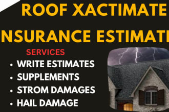 do roof xactimate residential estimate for insurance claim