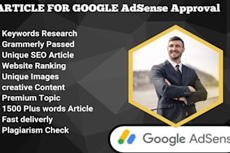 write 35 SEO articles for google adsense approval