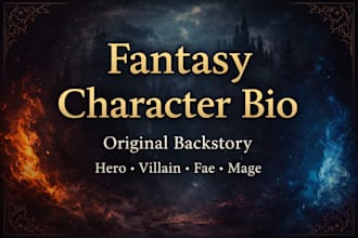 write a fantasy character bio or backstory