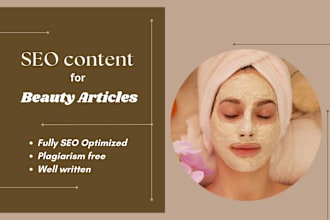 write SEO content for your beauty articles, blogs, websites