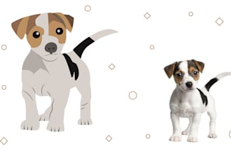 illustrate dog cat pet logo for your brand