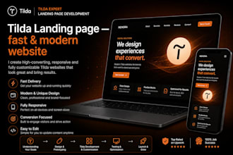 create a tilda landing page for your business, tilda development