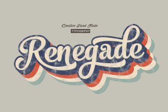 do pro handmade 70s typography for you in 24 hours