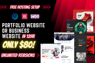 build personal portfolio website or wordpress ecommerce store