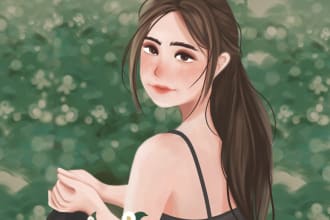 draw a cartoon style of your portrait in 24 hours