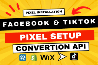 connect setup facebook pixel and tiktok pixel with shopify